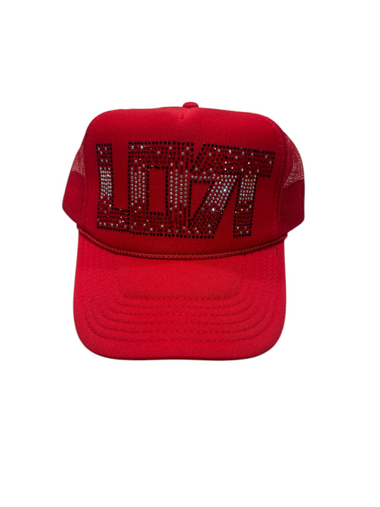 SAMPLE RED RHINESTONE TRUCKER (2022)